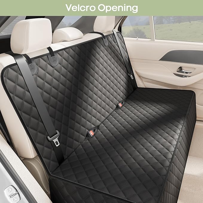 Dog Car Seat Cover for Back Seat, Waterproof Pet Bench Seat Cover for Dogs, Scratchproof Nonslip Rear Seat Protector for Cars, Trucks, SUVs