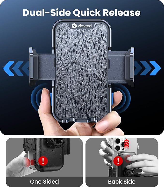 VICSEED 2026 Upgraded Car Phone Mount [98+LBS Strongest Suction] 360° Adjustable Phone Holders for Your Car Dashboard Windshield Vent, Universal for iPhone & Android Large Phones