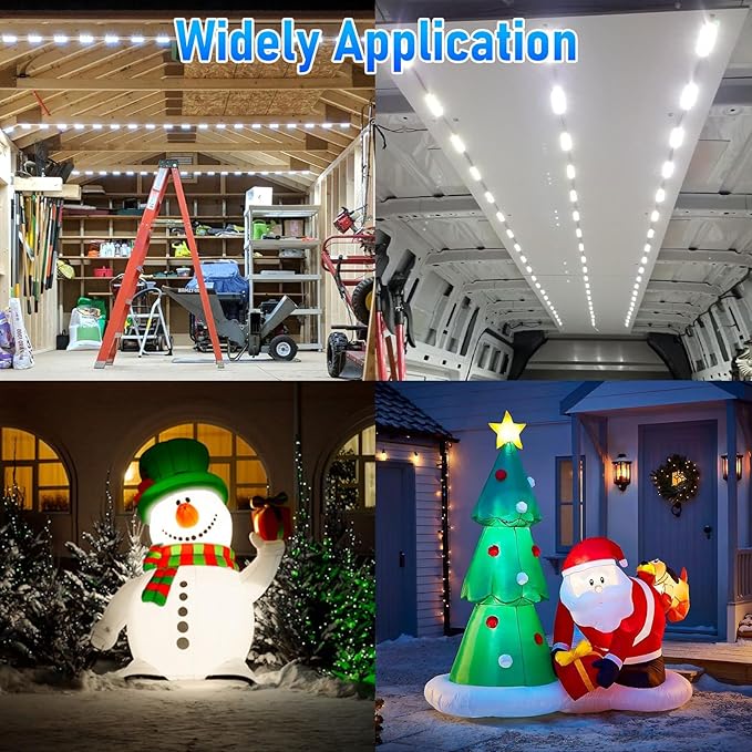 Linkstyle 60 LED 12V Van Interior Light Kits, 12V LED Light Strip, Super Bright Ceiling Work Lamp Enclosed Trailer Lights for Auto Truck Van RV Boats Bus Christmas Decor, 20 Modules