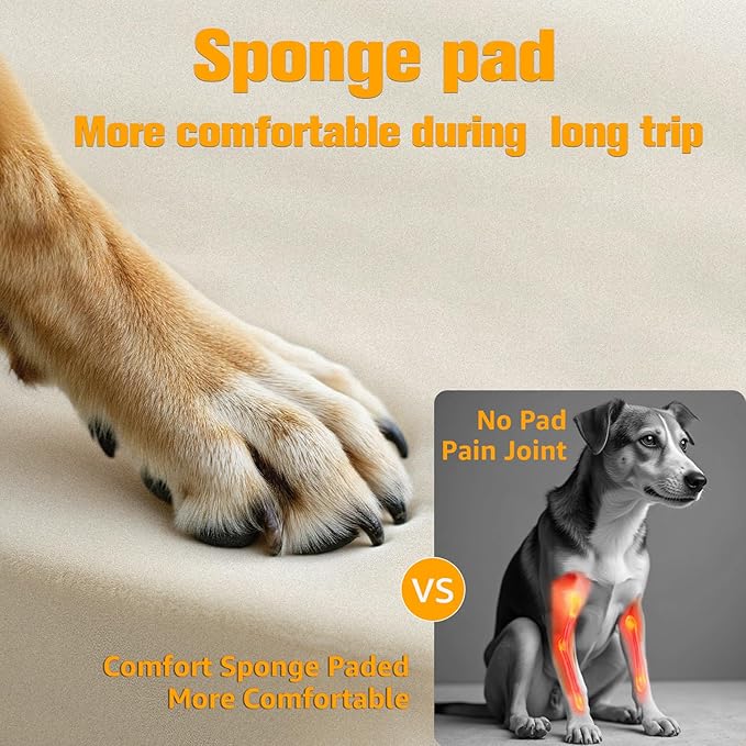 PETICON Back Seat Extender for Dogs, Hard Bottom Dog Car Seat Cover - Supports 400lbs, Rear Seat Pet Cover with Mesh Window, Waterproof Dog Hammock for Car SUV and Trucks