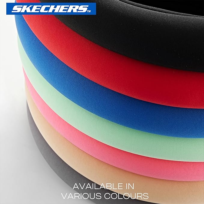 Skechers Steering Wheel Cover,Memory Foam Car Steering Wheel Cover,14.5-15inch Anti-Slip Safety Comfortable Desgin, Universal Accessory for Diverse Cars, Truck,SUV (Black & Red)