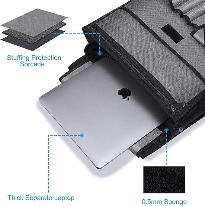 Car Front Seat Organizer| Efficient Car Organizers and Storage | Laptop,Tablet Pockets, Adjustable Straps,Kid-Friendly, Multi-Pocket, Cup Holders, Sturdy and Durable, Grey