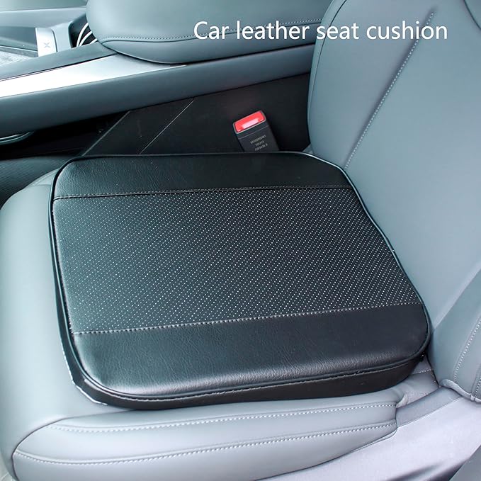 Car Height seat Cushion Car Height seat Cushion Perforated Leather Fabric Memory Cotton Inner core Anti Slip Bottom Fabric Suitable for Various Vehicle Seats and Office Chairs