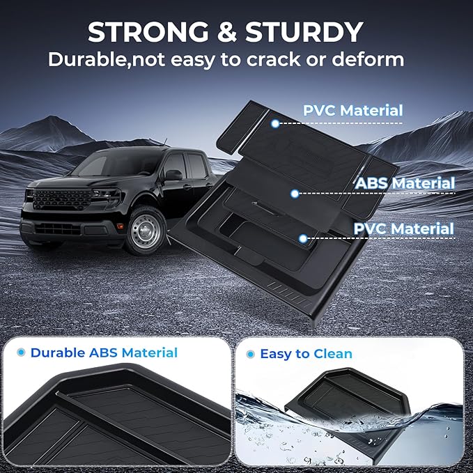 Dashboard Storage Tray Dash Organizer for Ford Maverick 2026 2025 (Only for 13.2 inch Screen), Interior Accessories Center Console Behind Screen Storage Box for 2025-2026 Maverick, Black