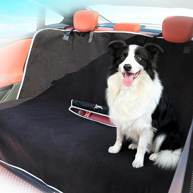 Washable Dog Pet Terry Cloth Accessories Car Seat Cover - Sweat Proof Waterproof Towel Protector for Gym/Beach/After Workout, Absorbent Seat Towel Drape, Reusable Auto Part for Cars/Trucks