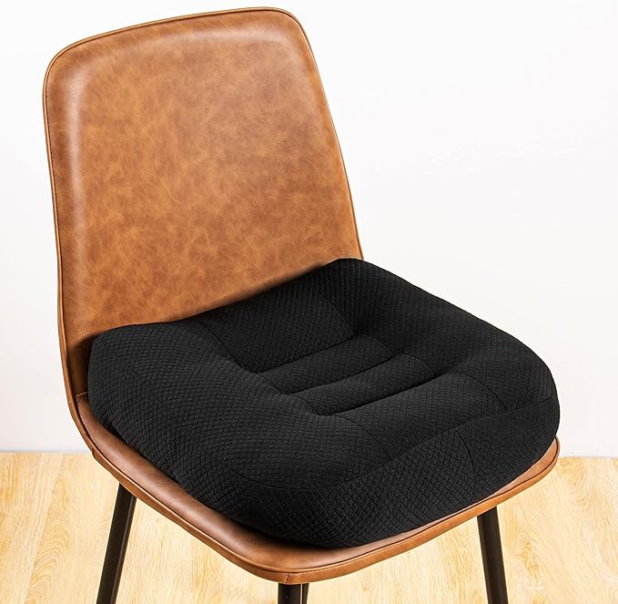 Car Booster Seat Cushion, Car Booster Cushion Office Mat, Car Seat Pad Heightening Height Boost Mat Portable Breathable Mesh, Ideal for Car Office,Home, Used All The Year, Black 15.7x15.7x4.7inch