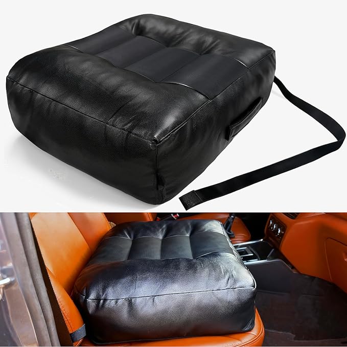 Adult Booster Car Seat Cushion for Office Chair & Driving 17.7"x15.7"x5.9" Thick Car Seat Cushion with Handle & Non-Slip Base Ergonomic Support Improved View