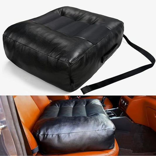 Adult Booster Car Seat Cushion for Office Chair & Driving 17.7"x15.7"x5.9" Thick Car Seat Cushion with Handle & Non-Slip Base Ergonomic Support Improved View