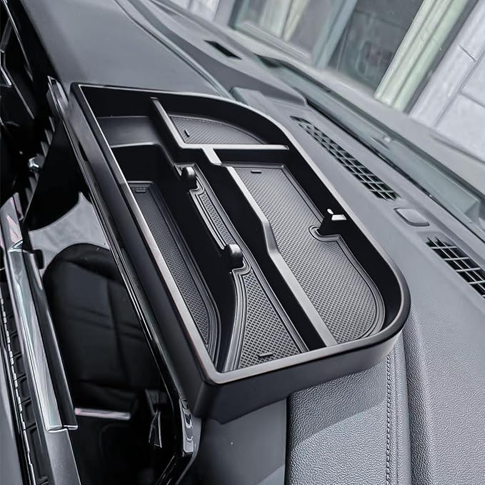 RUNROAD Dashboard Storage Organizer Tray Compatible with 2022-2026 Chevy Silverado/GMC Sierra 1500 and 2024 2025 2026 Silverado/Sierra 2500HD 3500HD Accessories, Center Console Organizer Armrest Tray