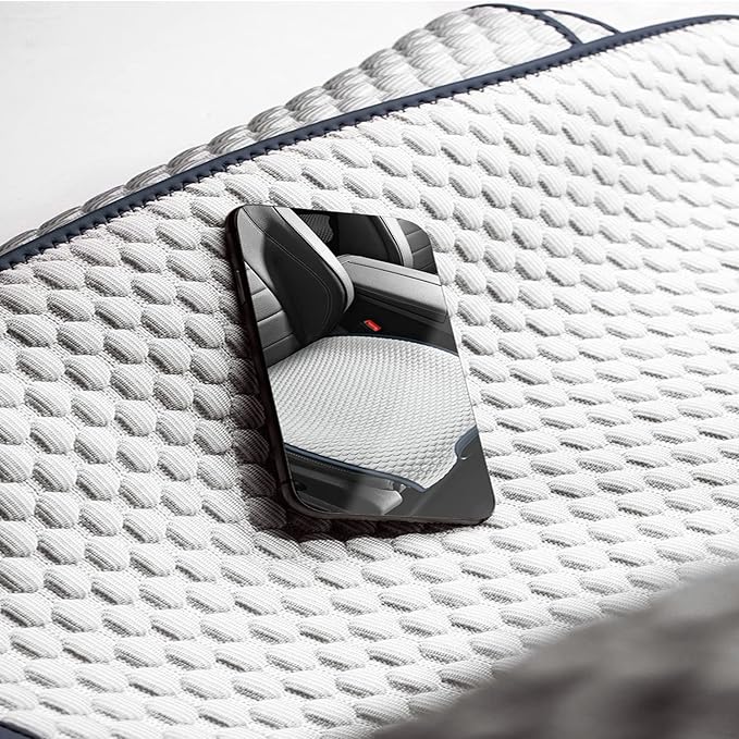 3pcs Car Seat Cushions,Car Seat Cover Compatible with 96% Vehicles,Universal Car Seat Protectors Mat Pad (Red&White)