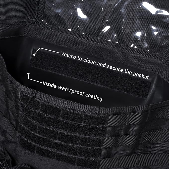 Tactical Car Seat Back Organizer Upgraded Tactical Molle Seatback Cover Protector Universal Fit Vehicles Truck MPV Pickup (Black)