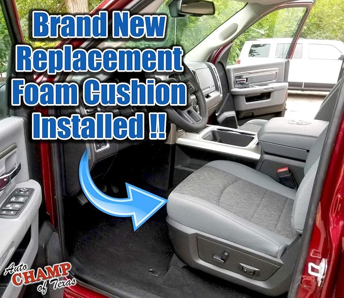 Replacement Driver Seat Foam Cushion - (Compatible with 2009-2012 Dodge Ram 1500 2500 3500 4500 5500)