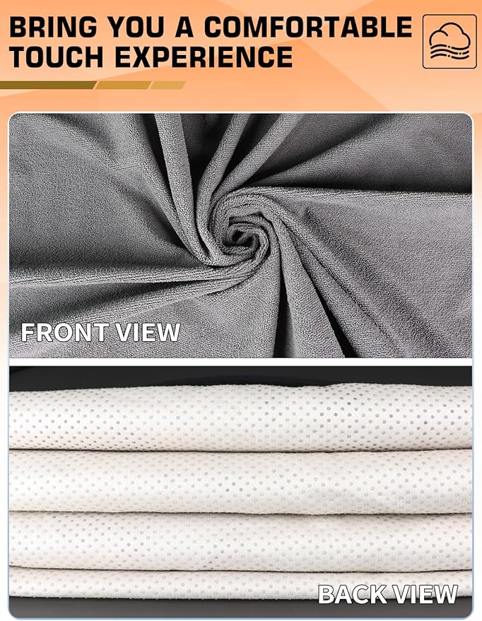 Universal Car Seat Cover Towel, Waterproof Washable Sweat Protection for Front Bucket Seats, Non-Slip Fit, Fits Cars SUVs Trucks, Ideal for Gym, Kids, Pets, Outdoor Sports, Travel (Gray, 2 Pack)