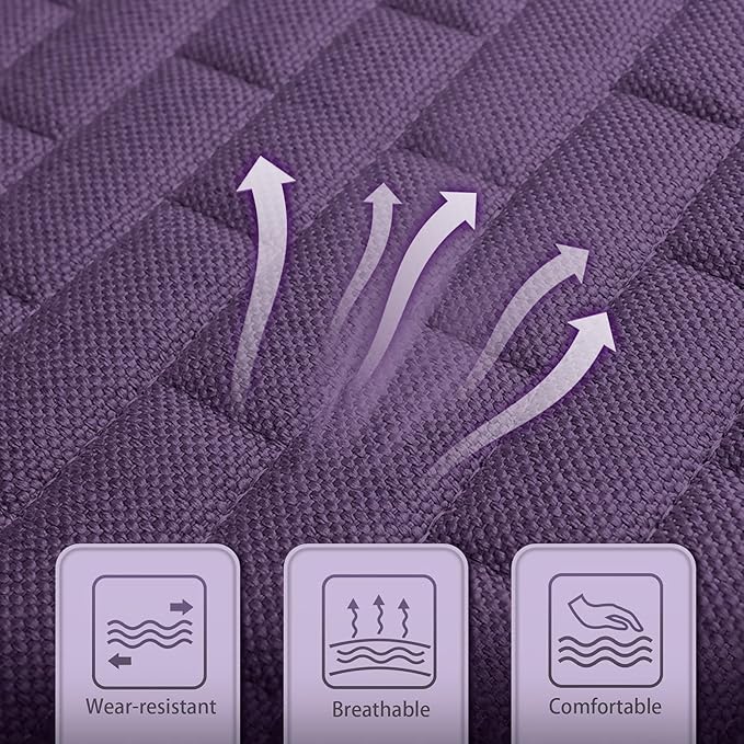 Dark Pruple Car Seat Covers Front Seats,2 Pack Seat Covers for Cars Truck SUV,Front Seat Covers with Storage Pocket(Dark Pruple-Front Seat)