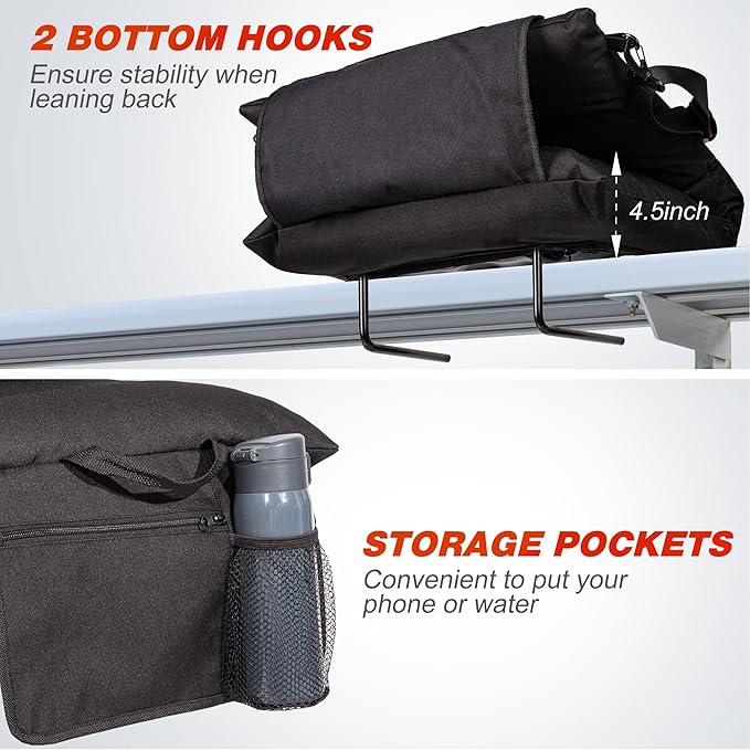 Heated Stadium Seats for Bleachers with Back Support, Foldable Stadium Chair, Portable Bleacher Seat, USB Rechargeable Warm Cushion,Outdoor Camping Games Sports, 3 Heat Levels & Timer, Waterproof