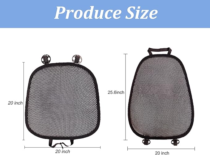 YUNZLAN Cool Car Cushion Cover Set Breathable Mesh Car Seat Cushion (Black, 1 Pack Seat Pad+1 Pack Back Cushion)