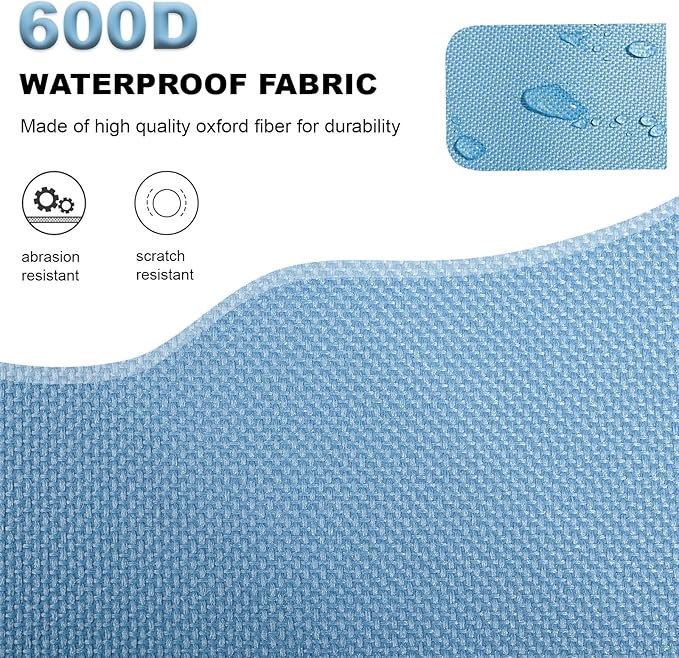 JiatuA Car Trunk Organizer, Car Organizers and Storage Collapsible Multi Compartment Container Box, Adjustable Car Accessories for SUV Sedan Truck, Standard Size, Light Blue