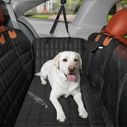 Dog Seat Cover for 6/7 Seat Minivan & SUV, Backseat Extender Hard Bottom Seat Cover Dog Hammock Heavy Duty Anti-Scratch & Waterproof Pet 3nd Row Seat Mat Protector for Toyota Sienna, Hyundai Santa Fe