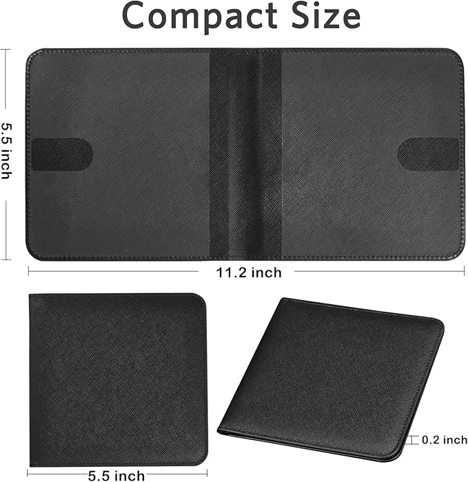 CoBak Car Registration and Insurance Holder - Small and Lightweight Vehicle Glove Box Car Organizer, Auto Truck Comparment Accessories Case for Essential Document, Driver License (Black Cross Texture)