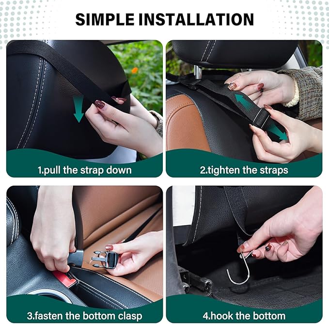 Automotive Seat Back Organizers Car Seat Organizer Waterproof Car Back Storage Kick Mat, Backseat Car Organizer with Pockets,Car Seat Protector Fit All 2Pcs Camouflage