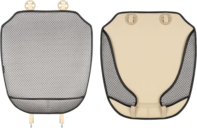 Auto Newer Breathable Universal Four Seasons Car Seat Covers， Luxury Car Seat Cushion，Protectors for Front Seat Bottoms,Compatible with 95% Vehicles， Fit for Cars Truck SUV or Vans(2PCS,Grey)