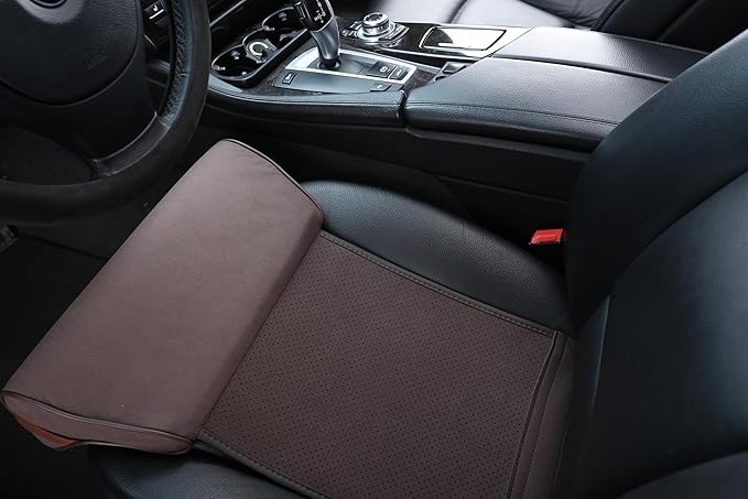 JUPENG Car Seat Leg Extender with Memory Foam ，Leg Rest Pillow for Tall Drivers,Office Chair ，Extra Long Leg Support Cushion，Car Seat Thigh Extender Support Cushions（Black，Beige，Brown） (Black)