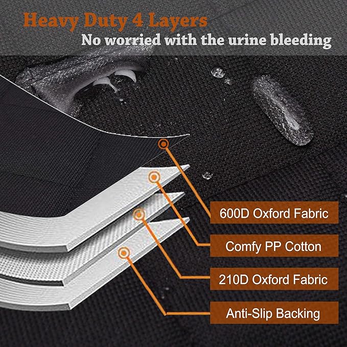 Dog Seat Cover, 100% Waterproof Bench Seat Cover Protector Scratch Proof Nonslip Durable Soft Pet Back Seat Covers for Cars Trucks & SUV