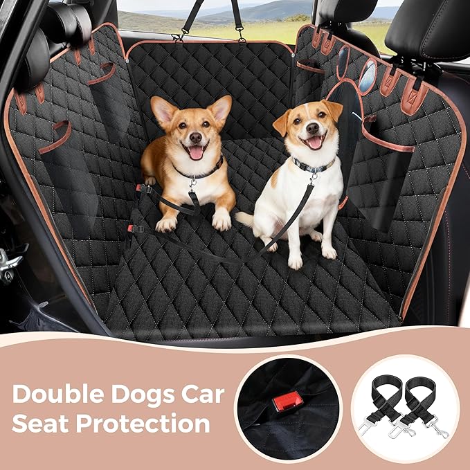 Dog Car Seat Cover for Back Seat Solft Bottom Back Seat Extender for Dogs Back Seat Pet Cover Dog Hammock for Car SUV and Trucks