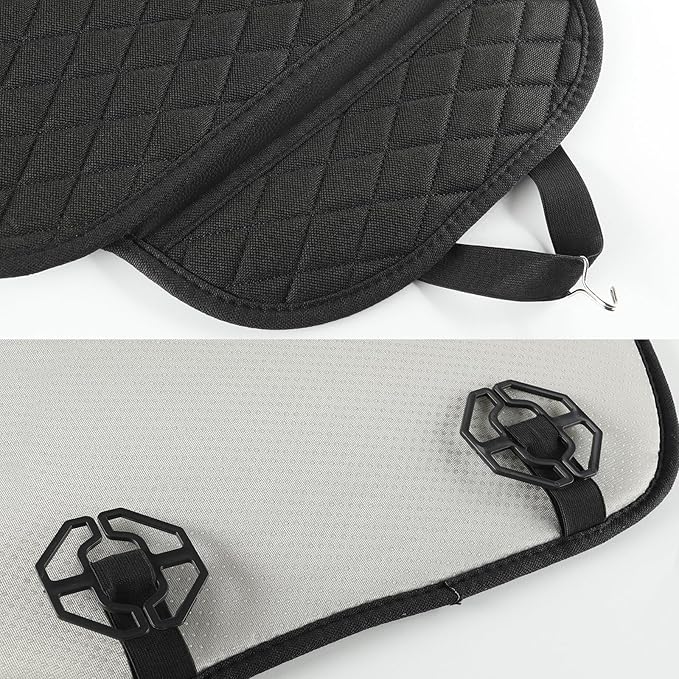 West Llama Linen Car Seat Covers,Bottom Seat Covers for Cars Include 2 Piece Front Driver Seat Pad Mat Universal Fits 90% Vehicles,SUVs,Cars,Sedans(2Piece-Black)