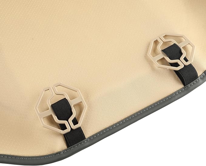 JOJOBAY Leather Car Seat Cover,Bottom Seat Covers for Cars,Front Seat Protector,Fit for 95% of Vehicles - Padded,Anti-Slip,Premium Leather(1 PC,Grey)