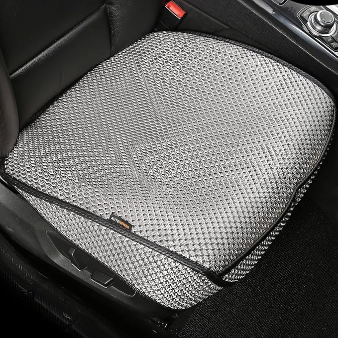 Auto Newer Breathable Universal Four Seasons Car Seat Covers，Luxury Car Seat Cushion ，Protectors for Front Seat Bottoms,Compatible with 95% Vehicles， Fit for Cars Truck SUV Sedan (Grey,1PC)