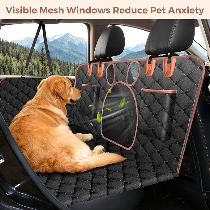 Dog Car Seat Cover for Back Seat Solft Bottom Back Seat Extender for Dogs Back Seat Pet Cover Dog Hammock for Car SUV and Trucks