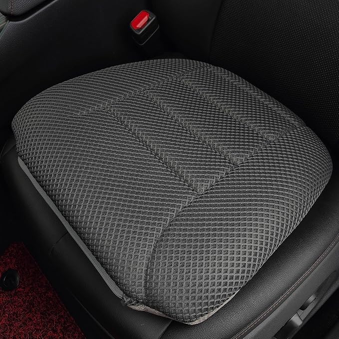 AEROiVi 17.7" L × 16.9" W × 3" H,Car Booster Seat Cushion Raise The Height for Short People Driving, Breathable 3D Air Mesh, 3 Inch Booster Seat, Non-Slip Bottom, Car Seat Pad with Truck,Cars,SUVs