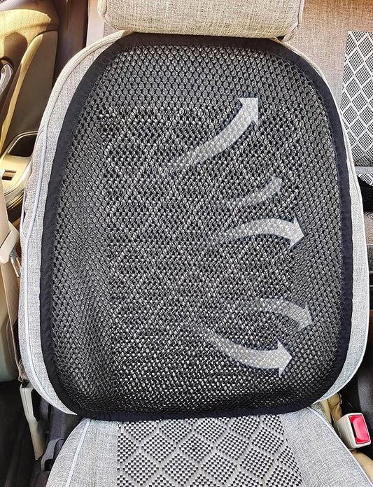 Summer Cool 3D Air Mesh Breathable Vented Car Seat Cushion Pad,Universal Auto Back Cooling Ventilated Seat Cover for Car SUV Truck Van Pickup for Driving Seat(Black, 1 Pack Back Cushion)