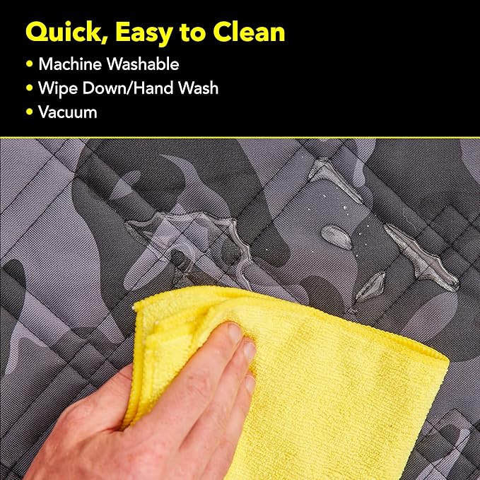 Meadowlark Dog Car Seat Cover, X-Large Heavy Duty Pet Seat Cover for Back Seat, Extra Padded Non-Slip Dog Hammock, Water-Resistant Back Seat Protector for Cars Trucks and SUVs (64” W x 60" L)