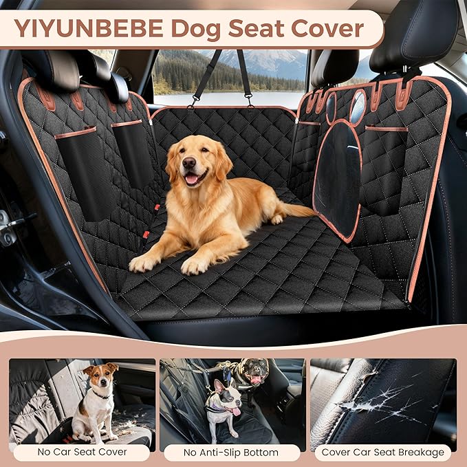 Dog Car Seat Cover for Back Seat Solft Bottom Back Seat Extender for Dogs Back Seat Pet Cover Dog Hammock for Car SUV and Trucks