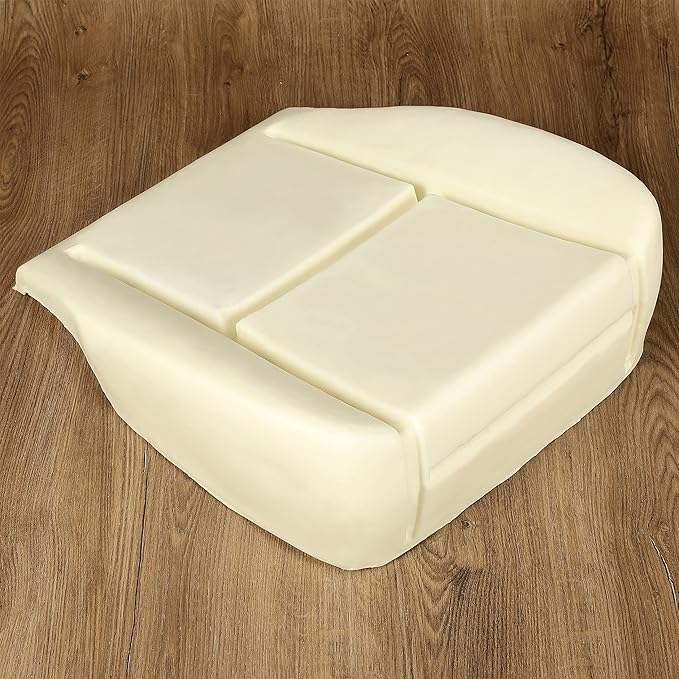 KUAFU Bottom Seat Foam Cushion Pad Compatible with 2007-2014 Chevy Silverado 1500 2500HD 3500HD LT LS LTZ Z71 Front Driver Side Beige