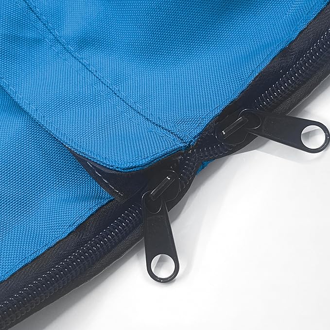 SavvyCraft Waterproof Boat Steering Wheel Covers, Heavy Duty Solution-Dyed 600D Fade-Resistant UV Protection Sailboat Yacht Marine Steering Wheel Protector Case, Vecro and Zipper Closure Blue 36"