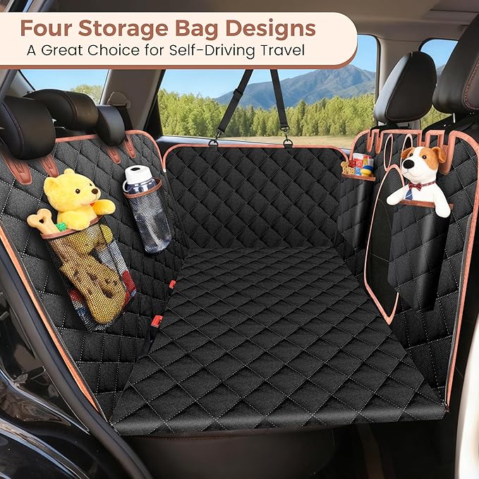 Dog Car Seat Cover for Back Seat Solft Bottom Back Seat Extender for Dogs Back Seat Pet Cover Dog Hammock for Car SUV and Trucks