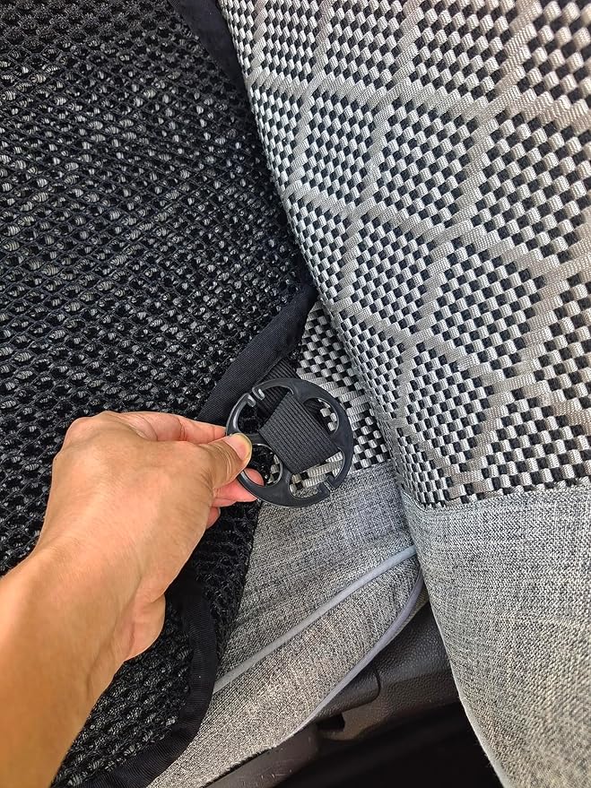 Summer Cool 3D Air Mesh Breathable Vented Car Seat Cushion Pad,Universal Auto Back Cooling Ventilated Seat Cover for Car SUV Truck Van Pickup for Driving Seat(Black, 1 Pack seat pad)