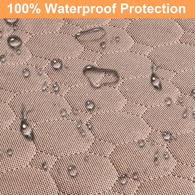 Mancro Back Seat Pet Cover for Dogs, 2025 Upgraded 600D Heavy Duty Waterproof & Scratch-Resistant Dog Hammock for Car, Car Cover for Dogs with Sedan, Trucks and SUVs, Standard, Khaki